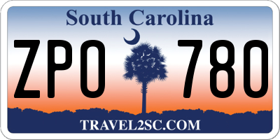 SC license plate ZPO780