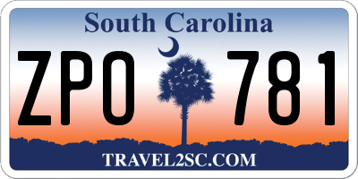 SC license plate ZPO781