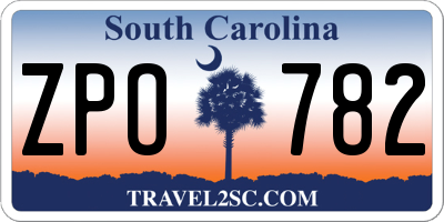 SC license plate ZPO782
