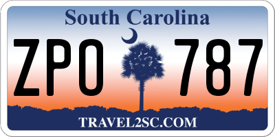 SC license plate ZPO787