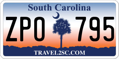 SC license plate ZPO795