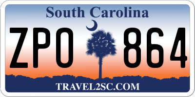 SC license plate ZPO864