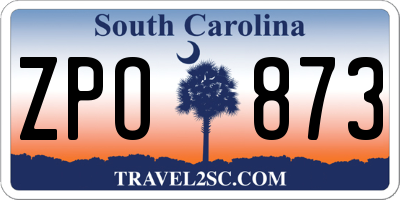 SC license plate ZPO873