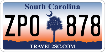 SC license plate ZPO878