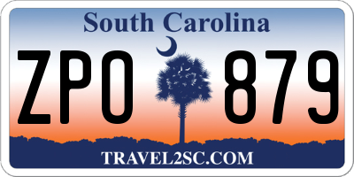 SC license plate ZPO879