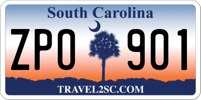 SC license plate ZPO901