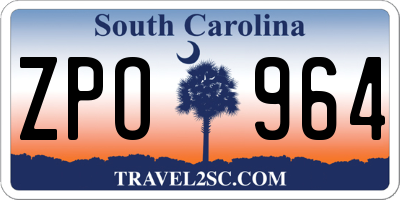 SC license plate ZPO964