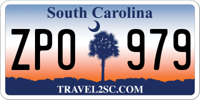 SC license plate ZPO979