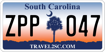 SC license plate ZPP047