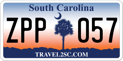 SC license plate ZPP057