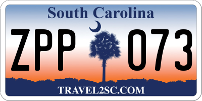 SC license plate ZPP073