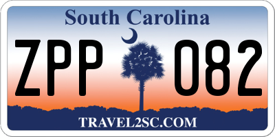 SC license plate ZPP082