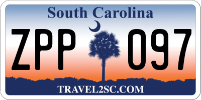 SC license plate ZPP097