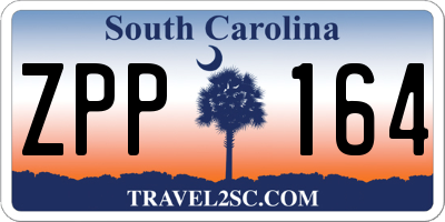 SC license plate ZPP164