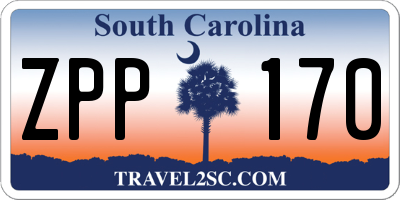 SC license plate ZPP170