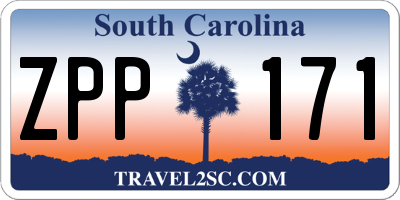 SC license plate ZPP171