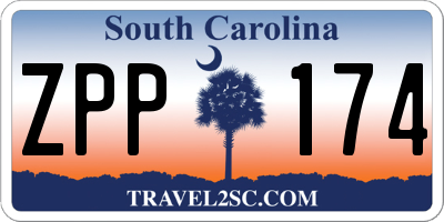 SC license plate ZPP174