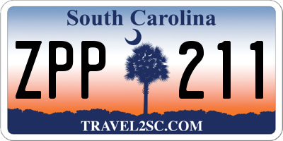 SC license plate ZPP211