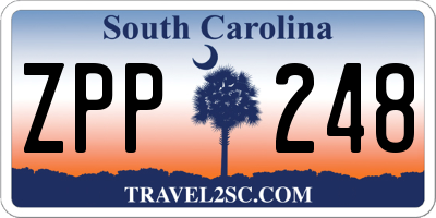 SC license plate ZPP248