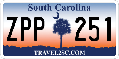 SC license plate ZPP251