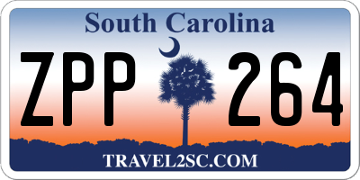 SC license plate ZPP264