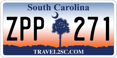 SC license plate ZPP271