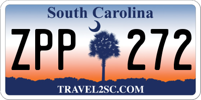 SC license plate ZPP272