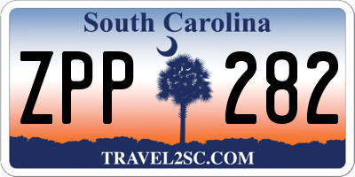 SC license plate ZPP282