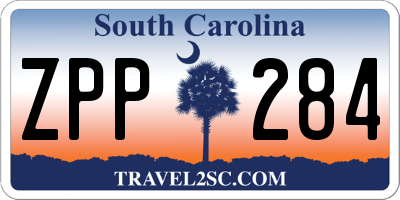 SC license plate ZPP284