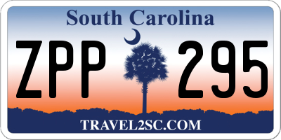 SC license plate ZPP295