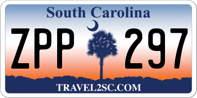 SC license plate ZPP297