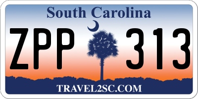 SC license plate ZPP313