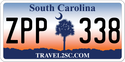 SC license plate ZPP338