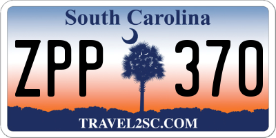 SC license plate ZPP370