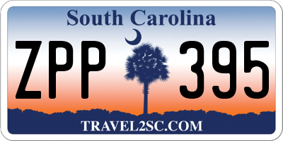 SC license plate ZPP395