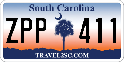 SC license plate ZPP411
