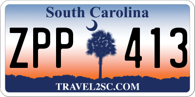 SC license plate ZPP413