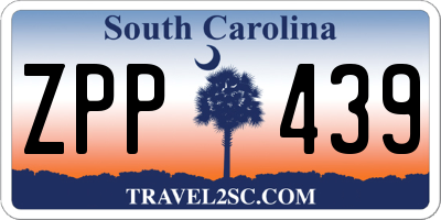 SC license plate ZPP439