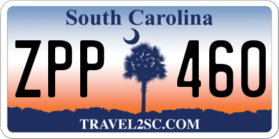 SC license plate ZPP460