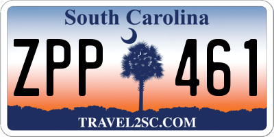 SC license plate ZPP461