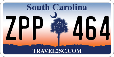 SC license plate ZPP464