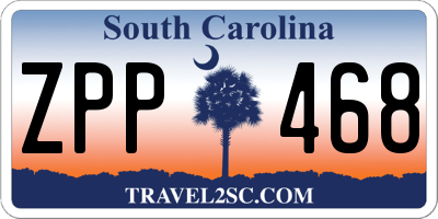 SC license plate ZPP468