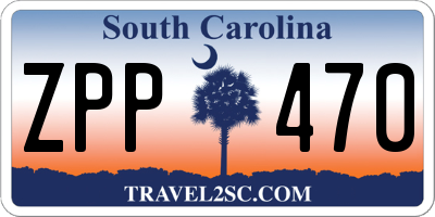 SC license plate ZPP470