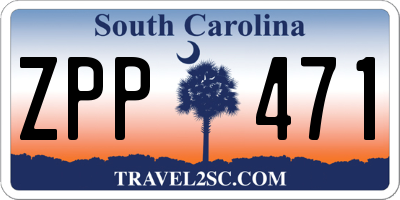 SC license plate ZPP471
