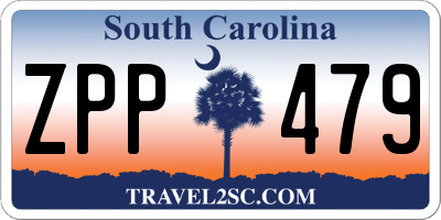 SC license plate ZPP479