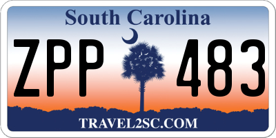 SC license plate ZPP483