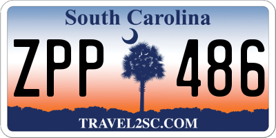SC license plate ZPP486