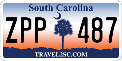 SC license plate ZPP487