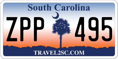 SC license plate ZPP495