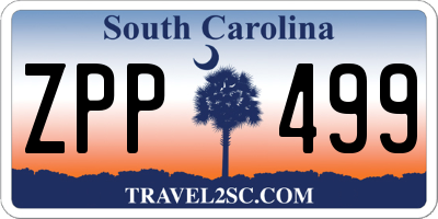SC license plate ZPP499
